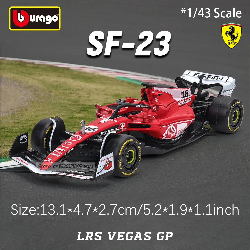 Bburago 1:43 f1 2023 Las Vegas Ferrari SF23 #16 lecler legierung auto druckguss modell spielzeug sammlung erste reihenfolge