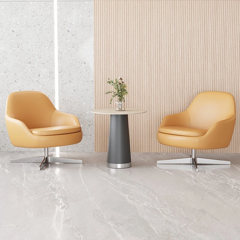 Modern hotel lobby leisure tables and chairs office reception sofa chair beauty salon rotating single chair negotiation sofa