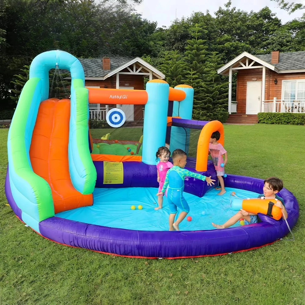 

Wholesale Kids Inflatable Boubce House Jumping Castles Air Inflatable Combo Bouncer With Water Slide