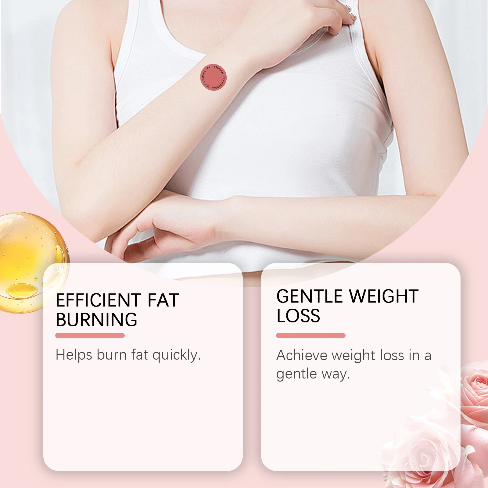 Body Care Patch, mild and skin-friendly, tightens skin, improves body comfort, lightweight feeling, easy and convenient to use
