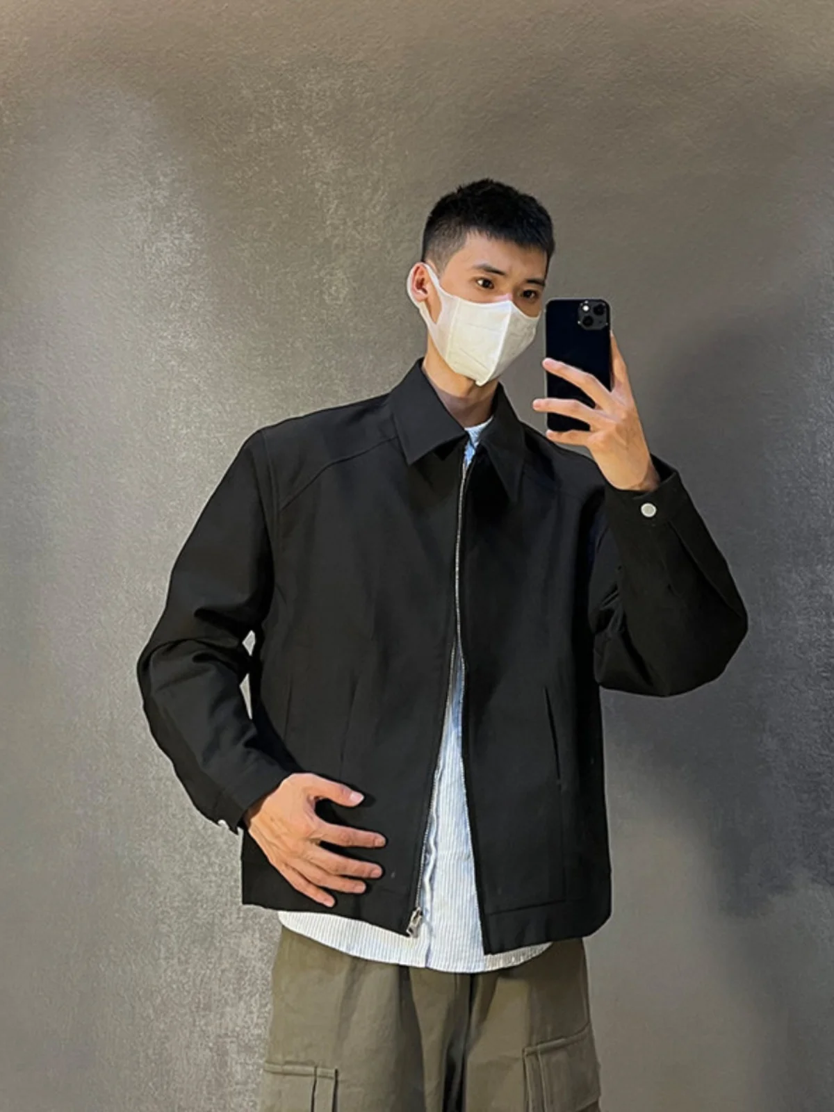 

Мужская куртка Cleanfit Bla ort с мягкой подкладкой, тонкая, осенняя, в стиле американского пилота, повседневная, молодежная, свободного кроя, удлиненная...