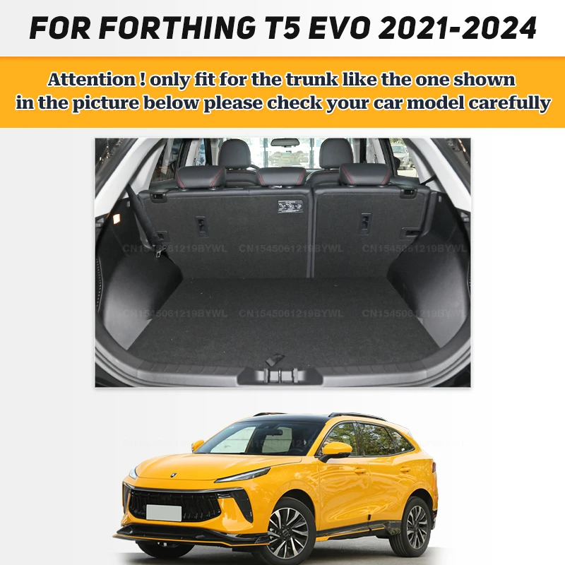 Cargo Liner For Dongfeng Forthing T5 EVO 2021-2024 23 22 21 Car Trunk Mats Carpet With Backrest Protectors Cargo Mat Accessories