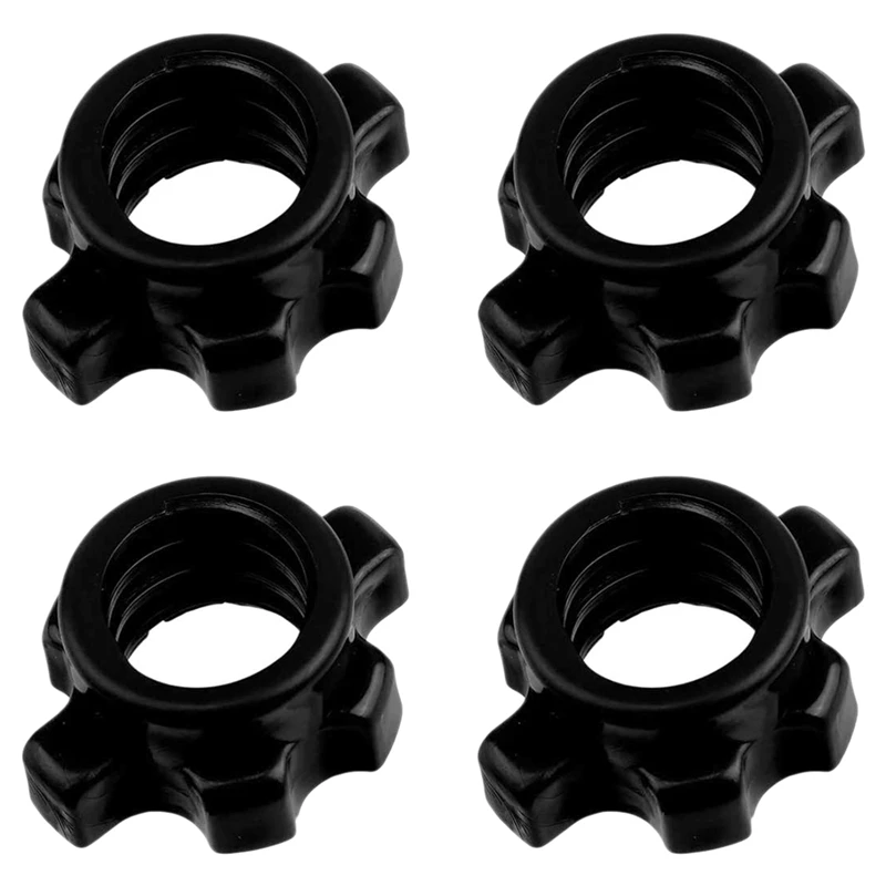 4Pcs Dumbbell Bar Nut Barbells Spin Screw Clamp Dumbell Weight Lifting Fitness Equipments Accessories