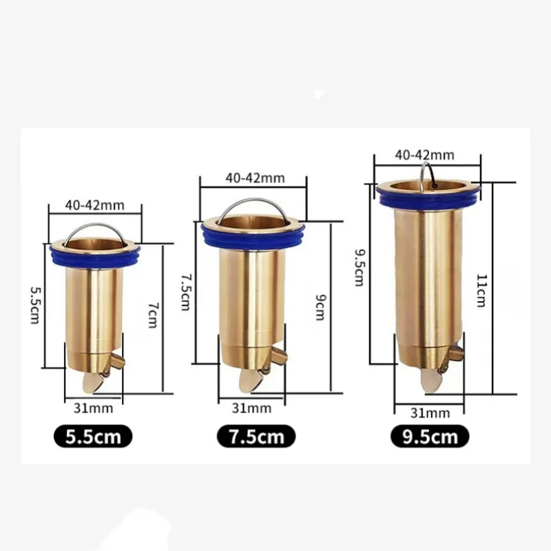 Floor Drain Core Toilet Shower Copper Anti Odor Insect Repellent Device Springboard Self Sealing Core Bathroom Accessories