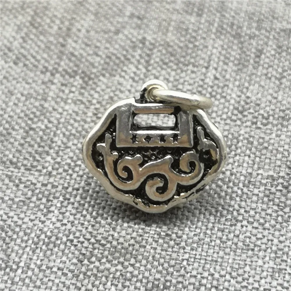 Spiral Longevity Lock Style Charm in 925 Sterling Silver for Bracelet and Necklace Making