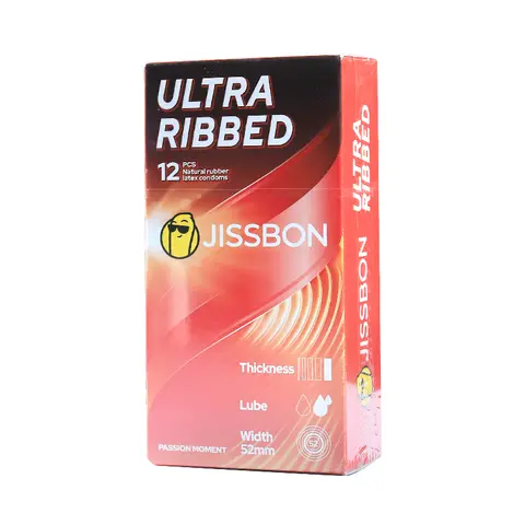12PCS Jissbon Ultra Ribbed Condomss G spot Spike Rubber Condomss for Men sexxy Passion Peniss Sleeves