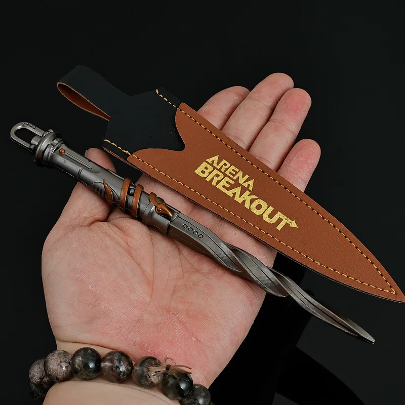 20cm/7.87inch Arena Breakout Knife Melee Sword Disc Tooth Removal Short Blade Game Weapon Model Metal Crafts Decorate Swords