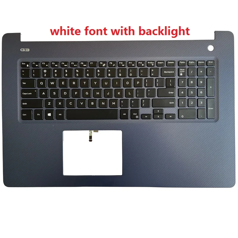 New US laptop Keyboard for Dell inspiron G3 17 3779 5779 with palmrest upper cover