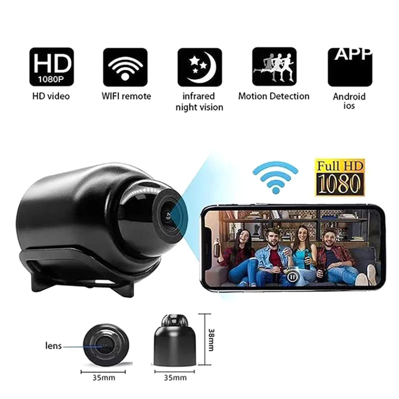 X5 Mini Camera 720P Helder Nachtzicht Lichtgewicht Draagbare Premium Cams Bewegingsdetectie Draadloze Bewakingscamera