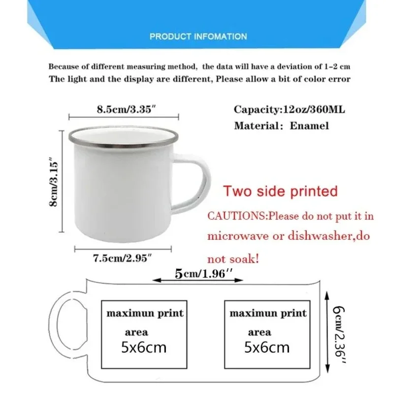 Cartoon Cat Print Enamel Coffee Tea Mugs Cute Animal Breakfast Dessert Milk Water Cups Love Cat Home Drinkware Best Friend Gifts