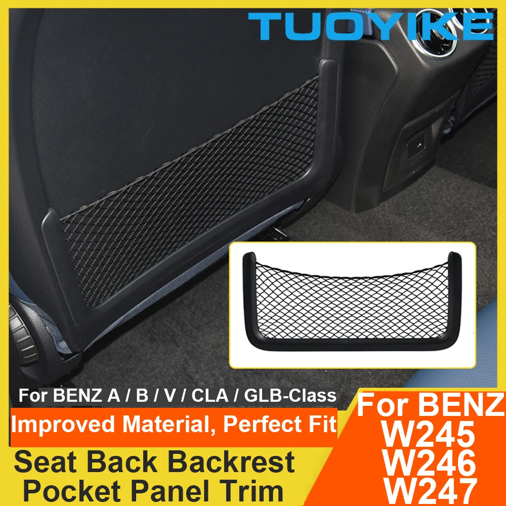 Car Front Seatback Backrest Pocket Panel Cover Trim Replace For Mercedes BENZ W245 W246 W247 A B V CLA GLB-Class Vito 2008-2023