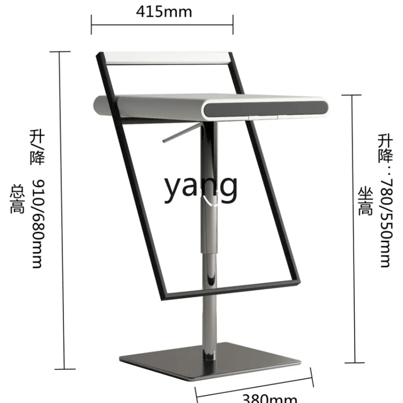 Yhl Stainless Steel Rotating Bar Stool Home High Leg Chair  Modern Simple Lifting Bar Chair