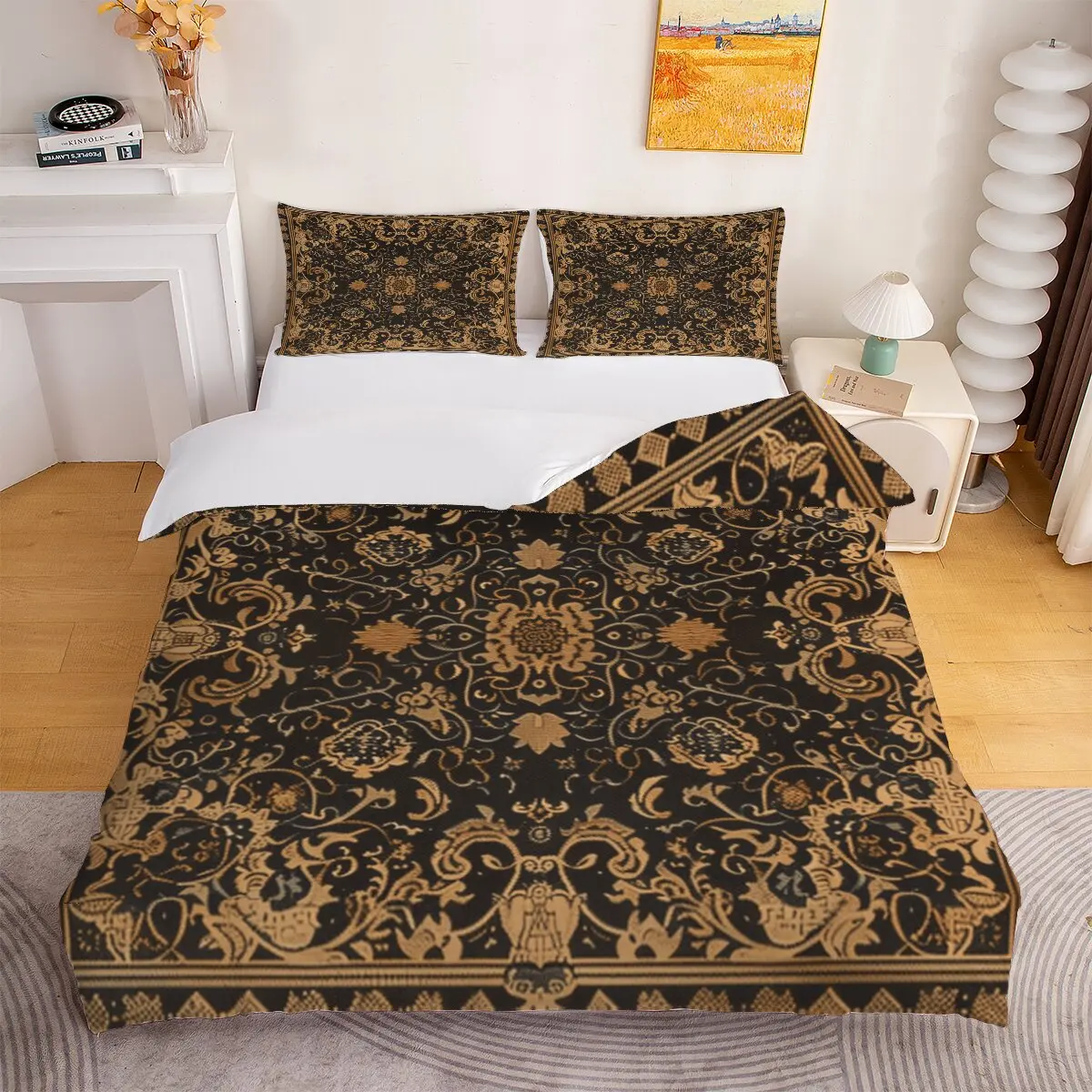 pattern design  Down duvet cover large size  decorative   1 duvet cover, 2 pillowcases, 3 pieces