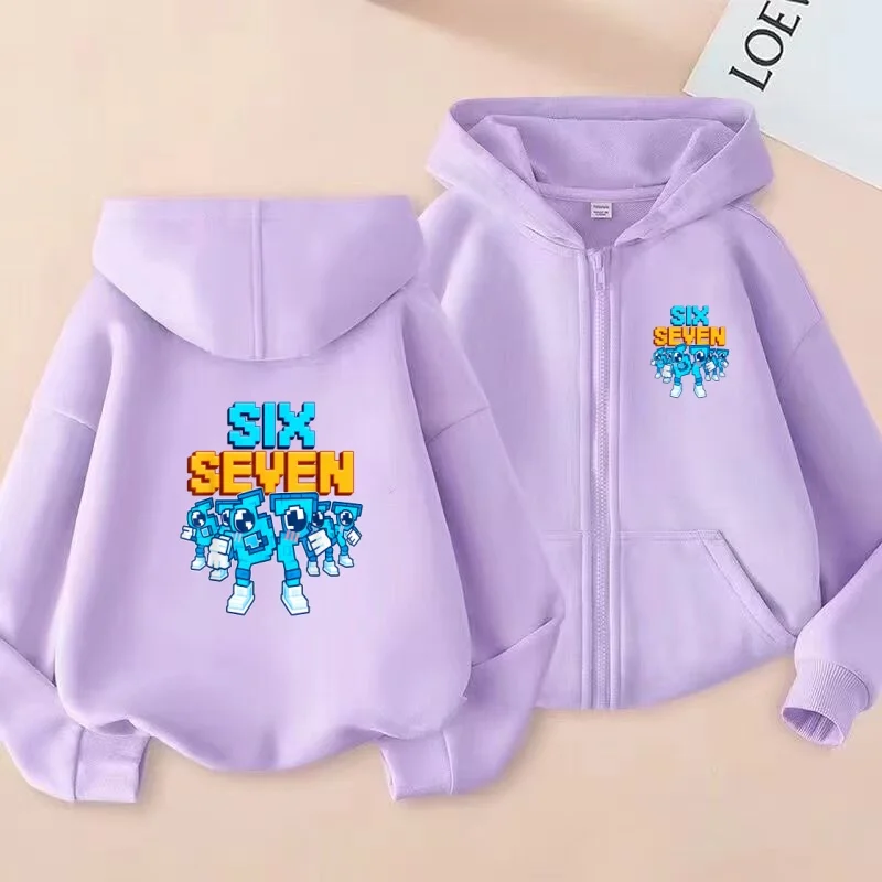 

Hot-selling 67 Six Seven Print Children's Charming Clothes Zipper Style Hoodie Girls Boy 3-12Yrs Leisure Fashion Sweatshirt Coat