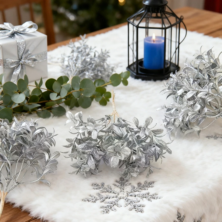 نبات الزهور الاصطناعية غرفة المنزل شجرة عيد الميلاد الزفاف زهرية حشو ديكور باقة ملحق جميل لتقوم بها بنفسك هدية الزينة الخاصة