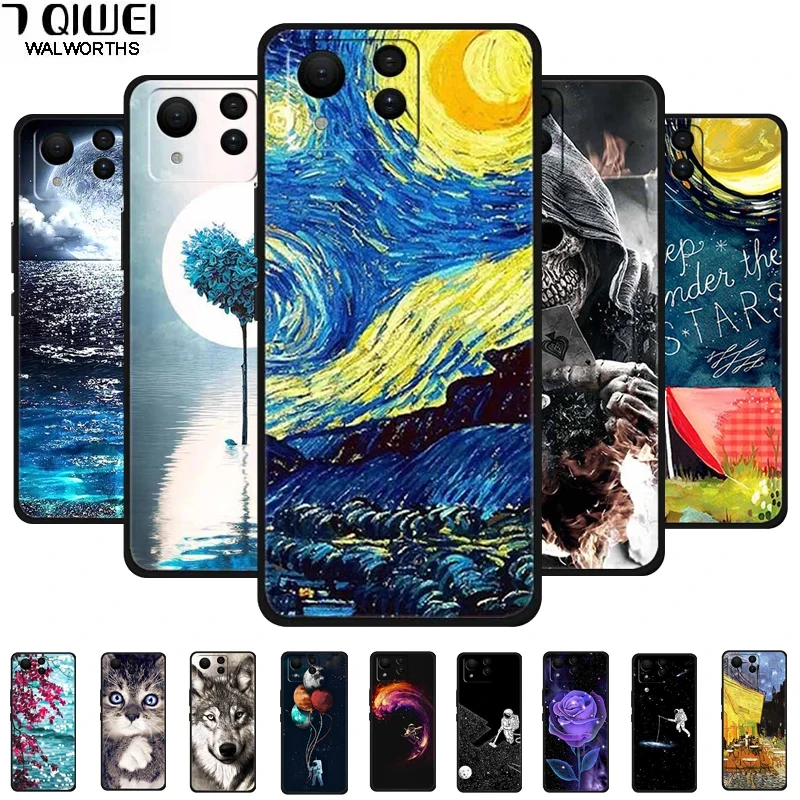 Capa para asus zenfone 11 ultra 5g moda pintada lobo silicone amortecedor macio para zenfone 11 ultra protetor capa zenfone 11 ultra