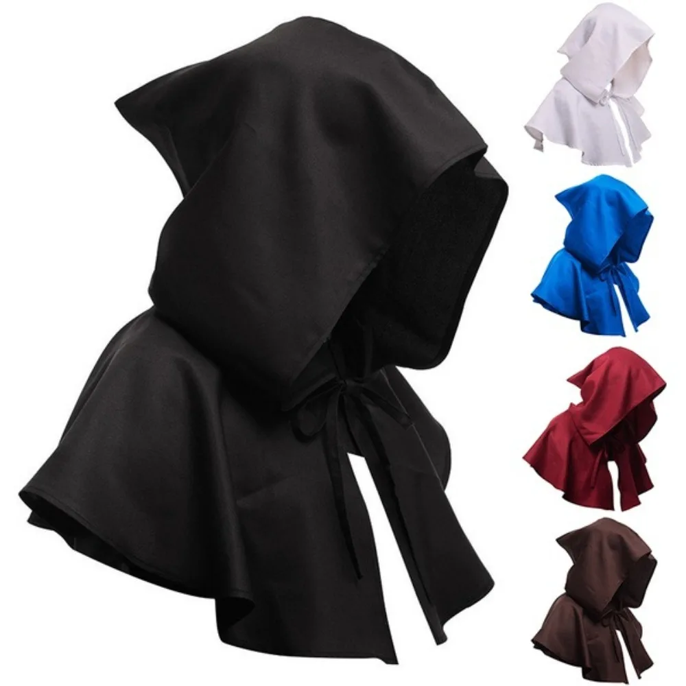 

Unisex Design! Medieval-style Hat Halloween Witch Costume, Hooded Cape Witchcraft Pagan Cosplay Essential