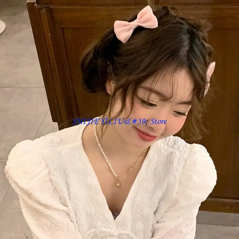 

E21F Bows Hair Bows Clips French Hair Barrettes Vintage Heawear