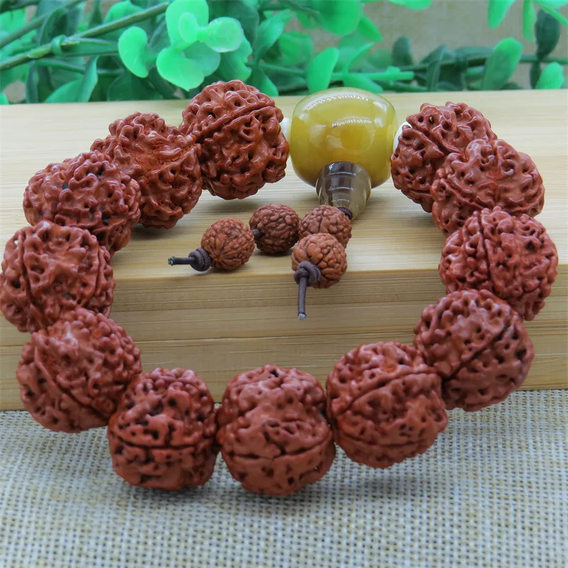 Factory direct sales Nepal Rudraksha Bracelet Ox Bone Beeswax Five Faces Bodhi Seed Beads Bracelet Wholesale