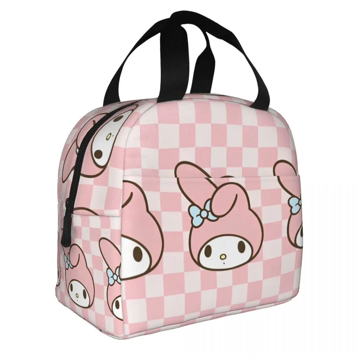 

Sanrio Anime Melody Kuromi Insulated Lunch Bag Thermal Bag Reusable Cute Large Tote Lunch Box for Men Women School Outdoor