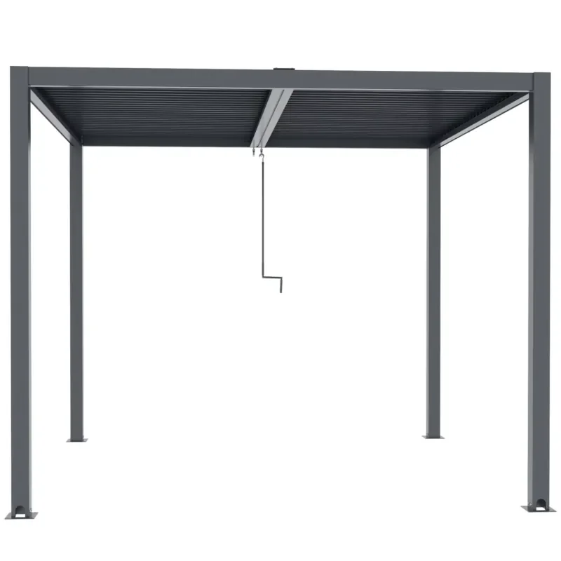 3*3M Outdoor Furniture Garden Louvered Aluminum Bioclimatic Pergola Pavilion