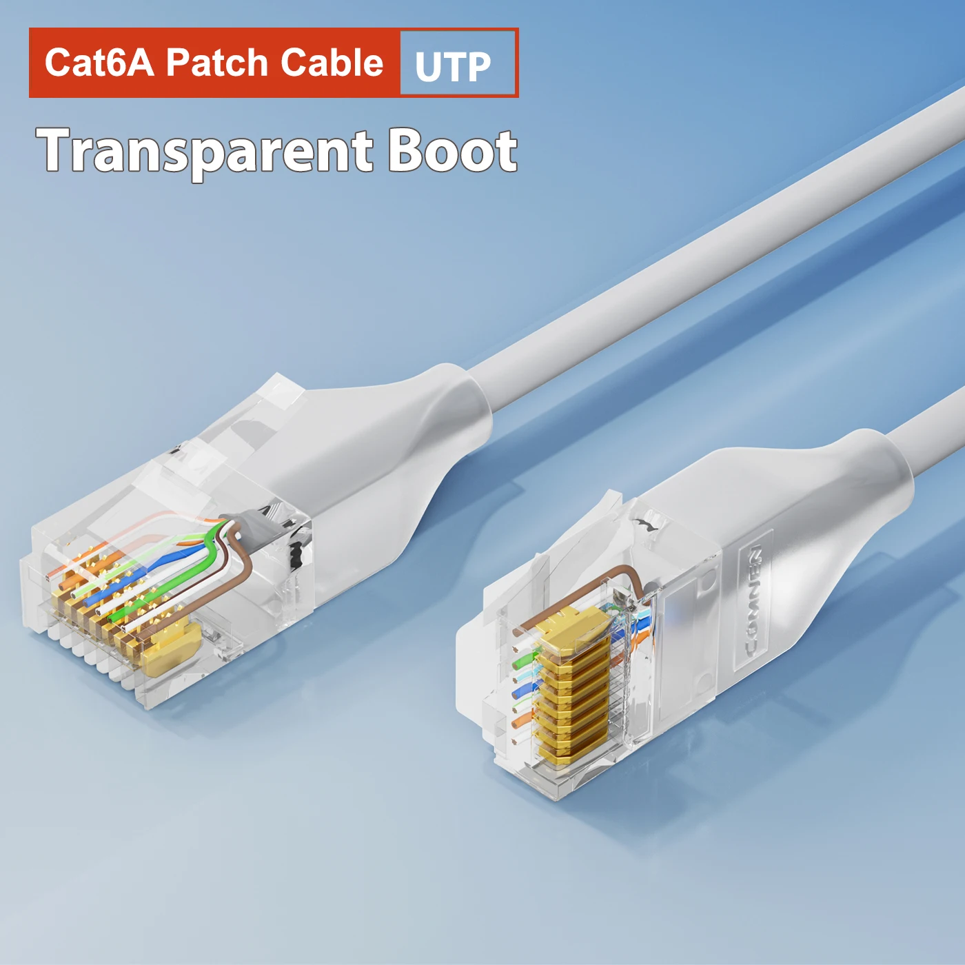COMNEN Cat6A Ethernet-Beleuchtungs-Patchkabel, flexibel, schlank, 3,8 mm, UTP, RJ45, POE, LAN-Kabel für Switch, Ps5, Router, Xbox-Computer