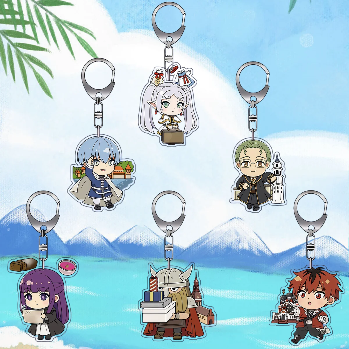 

Акриловый брелок с изображением персонажей аниме в Q-версии (Ферн, Фрирен, Старк, Айзен, Хайтер, Химмел) для украшения сумок