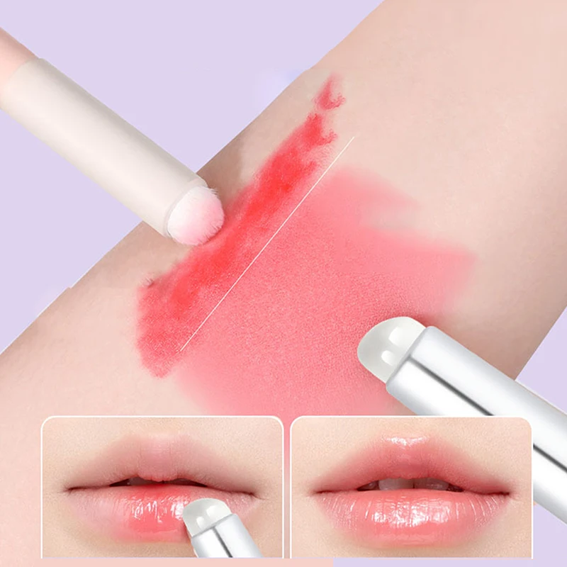 Siliconen lippenborstel met plastic handvat Draagbare lippenstift Lippenbalsemapplicator met dop Perfecte kerstcadeaus