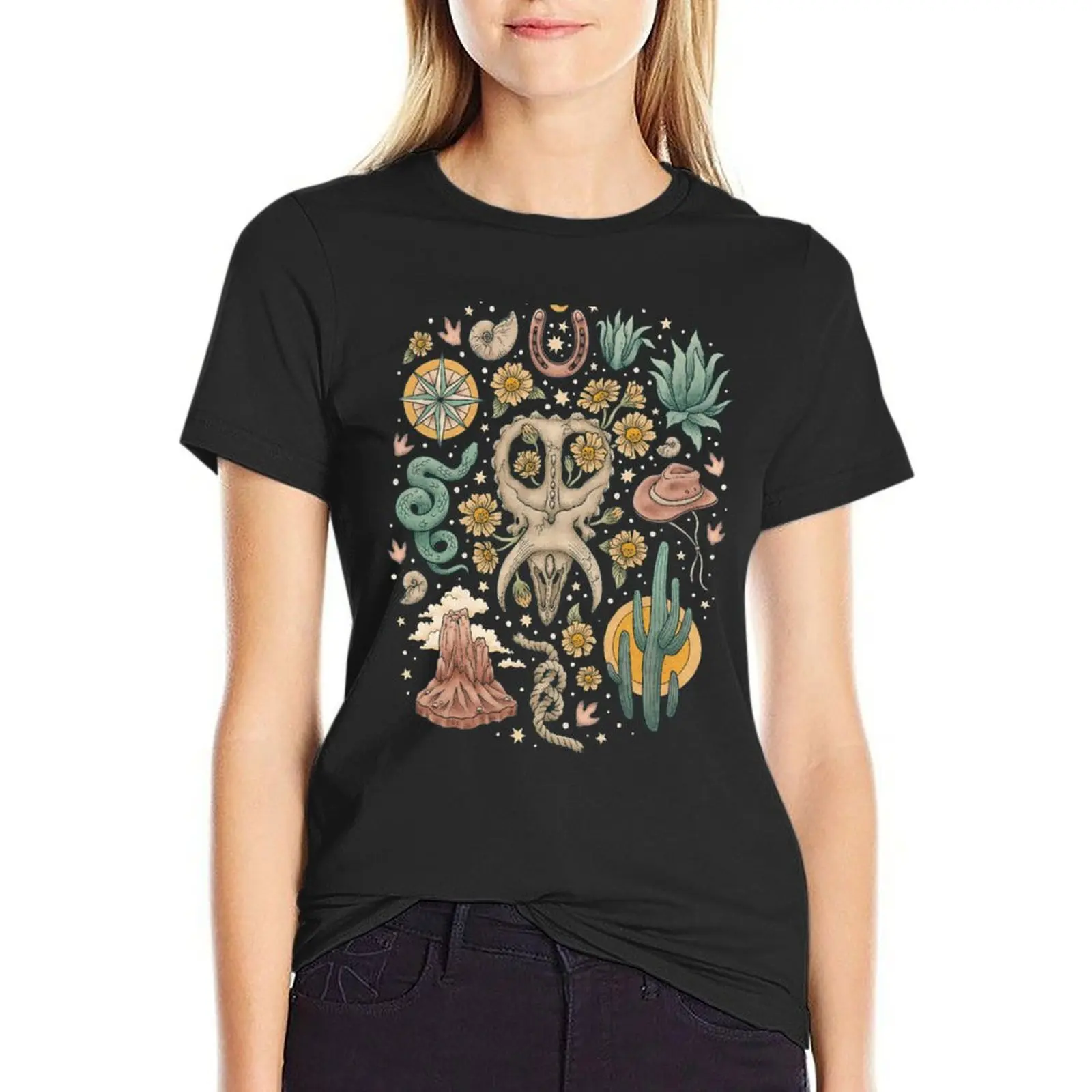 

The Desert Sunflowers | Dinosaur Southwest Adventure Art | Natural History Explorer T-Shirt