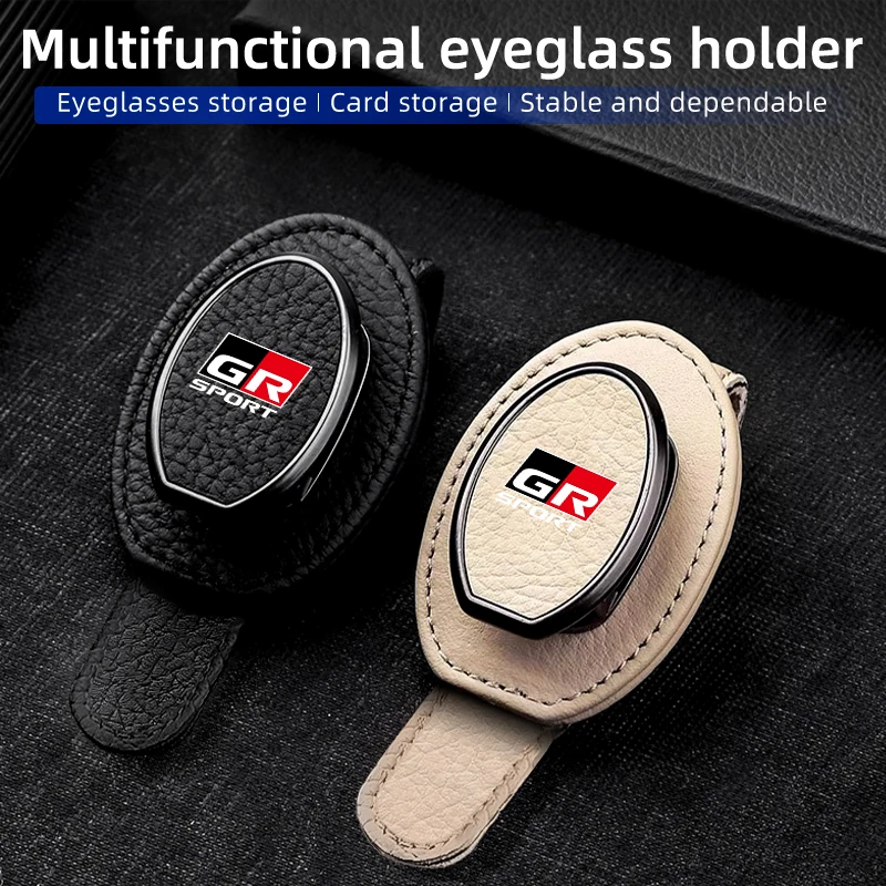 

Car Sunglasses Clip Sun Visor Glasses Holder Card Storage Stand For Toyota GR Sport VOXY CHR Corolla Yaris Aygo GT86 Prius RAV4