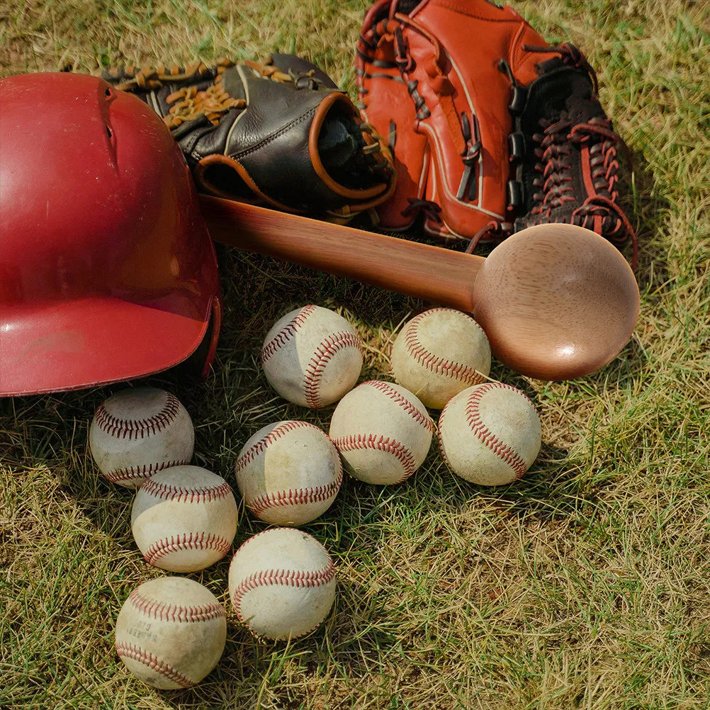 2Pcs Baseball Glove Mallet Wooden Hammer for Shaping Breaking in Gloves Smooth Rounded Tip Non-Slip Handle Portable Mitt Shaper
