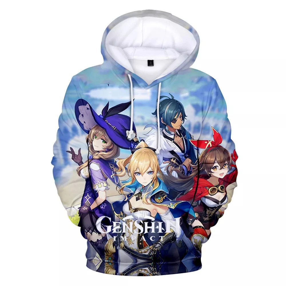 Game Genshin Impact Hoodies Sweatshirts 3D All Roles Over Print Hoodie Men Women Adult Tracksuit Y2k Anime Pullover Men Clothing