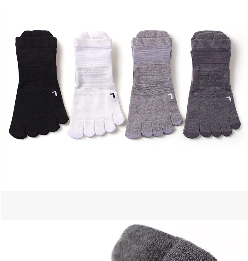 4 Paar Herren-Sportsocken mit fünf Fingern, weich, atmungsaktiv, Marathon-Socken, niedrige, flache, kurze Socken, Outdoor-Wandersocken – Detail 9