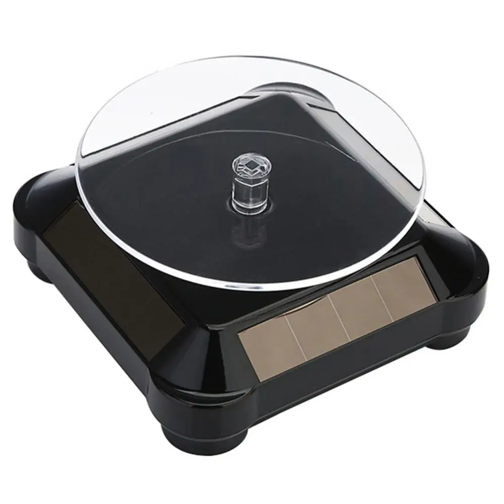 Auto Rotating Turntable Stand Necklace Bracelet Watch Display Solar Showcase