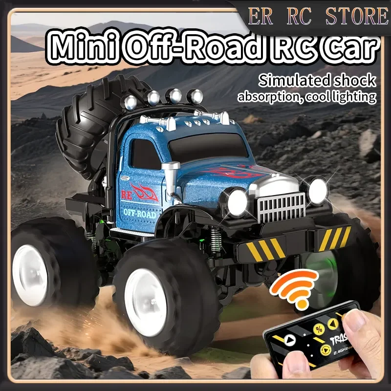 

New 1:64 Rc Car Mini 2.4ghz City Road Handle High Speed Alloy All Terrain Remote Control Car Dual Control Toys Birthday Gift