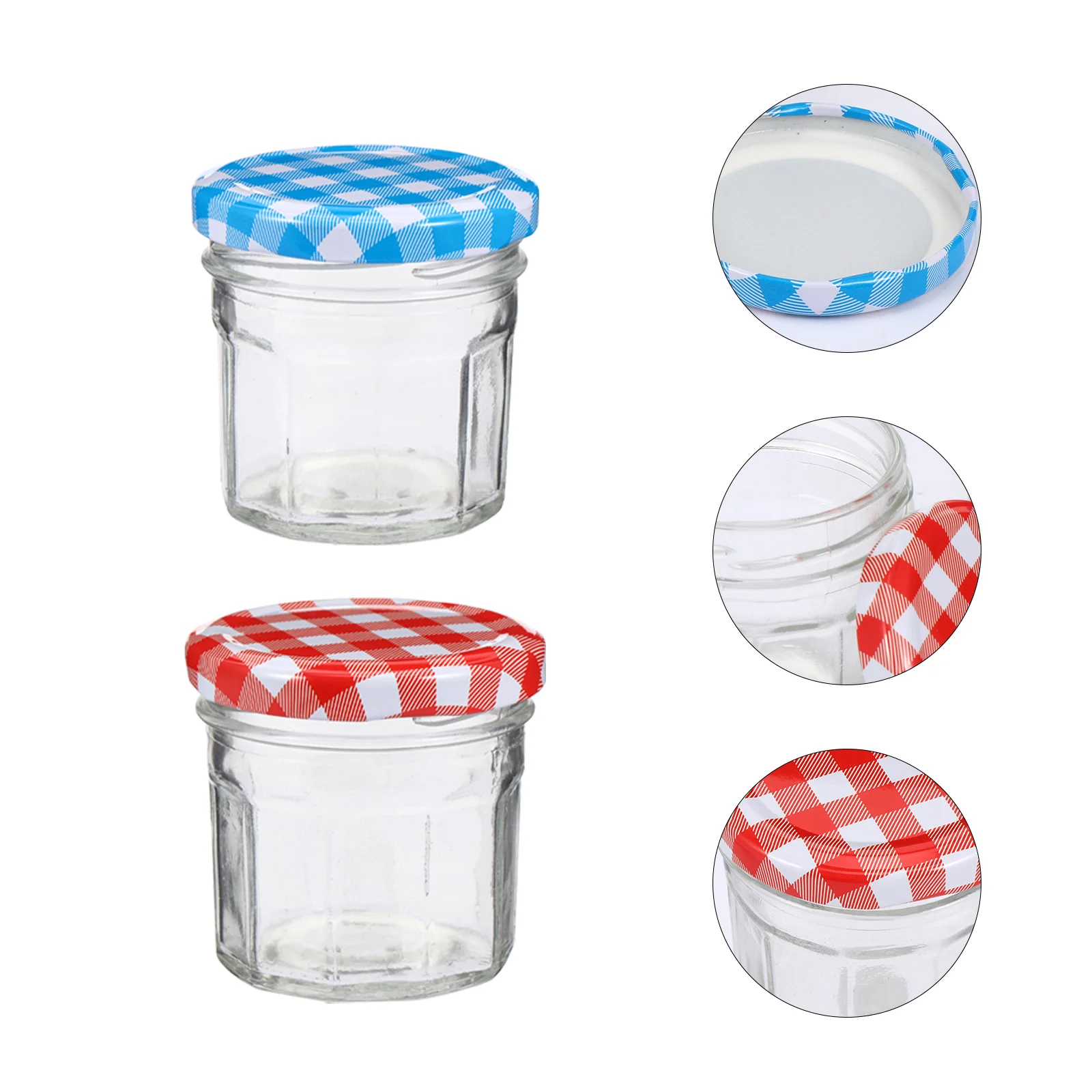 

12 Pcs Glass Bottle Mini Mason Jars Jam Mousse Sealed Food Storage Canisters Honey Whole Grains