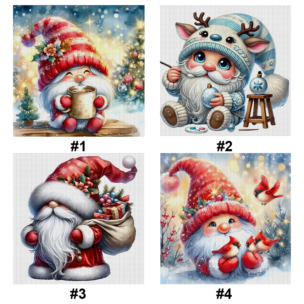 

Набор для вышивки крестом с принтом гнома, DIY 11CT, нить, художественное рукоделие, домашний декор для стен