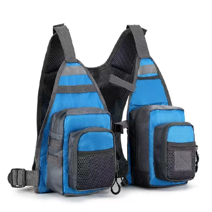 سترة صيد السمك خفيفة الوزن للغاية للرجال والنساء، حزمة صدر محمولة، مقاس واحد يناسب الجميع #4