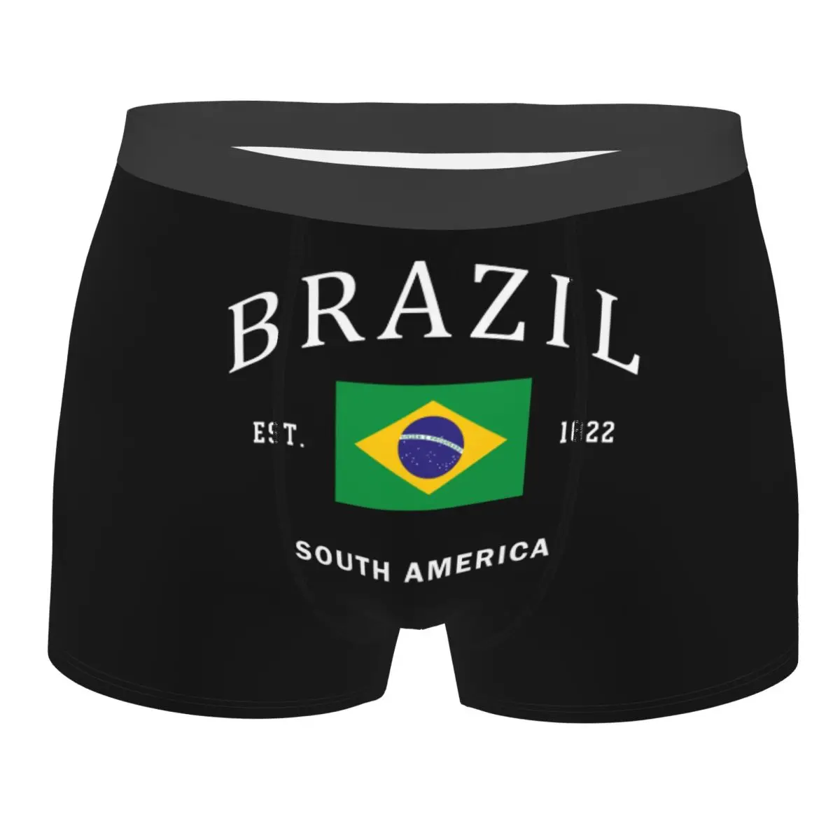 

Custom Brazil Flag Boxer Shorts For Men 3D Printed Brazilian Pride Patriotic Underwear Panties Briefs Stretch Underpants