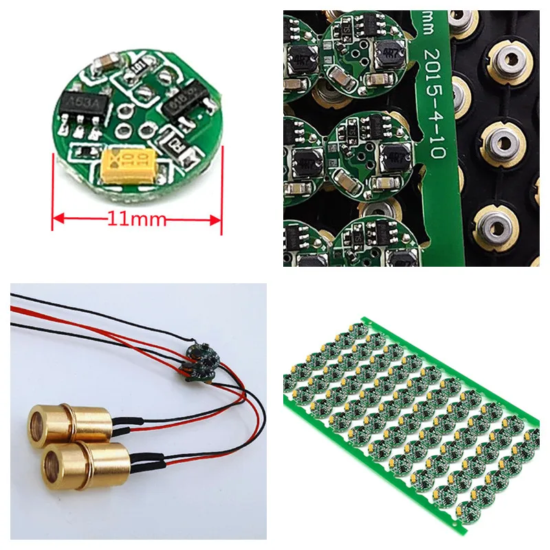 450NmLaser Aksesori Pemasangan Papan Sirkuit untuk Mengemudi Osram/Dioda Tajam Enter3-5V Meningkatkan Output: 5-6V Diameter Bentuk Bulat 11Mm