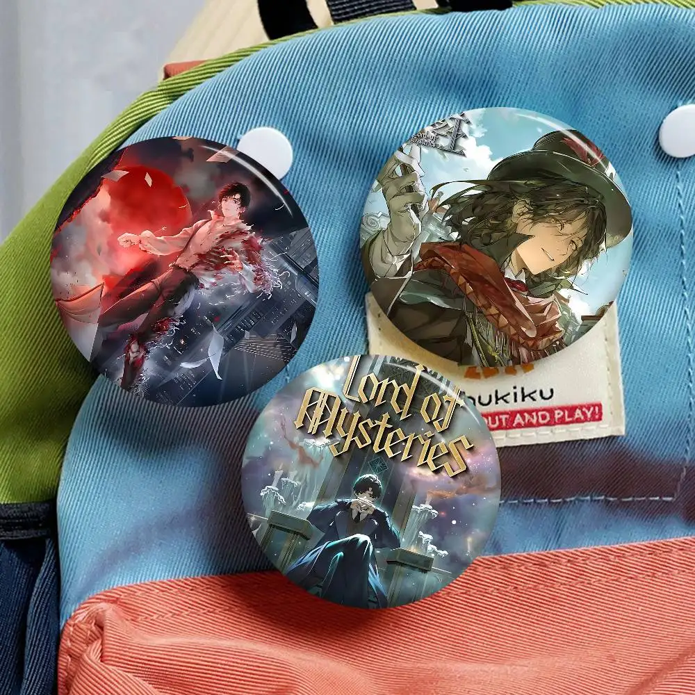 Anime L-Lord of Mysteries  New  Brooches Soft Button Pin Funny Silly Gnarpy on A Skateboard Meme Badge Gamer Collection Gifts