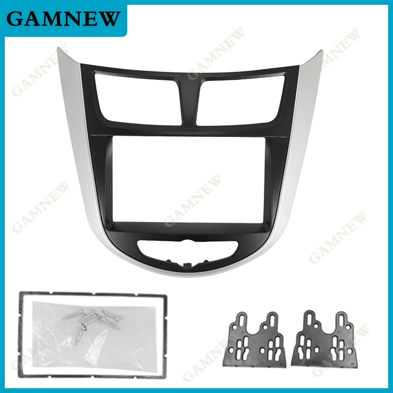 7 Inch 2Din Car Dashboard Frame Radio Fascia MP5 Adapter Panel for Hyundai I-25 / Accent / Solaris / VERNA 2010+