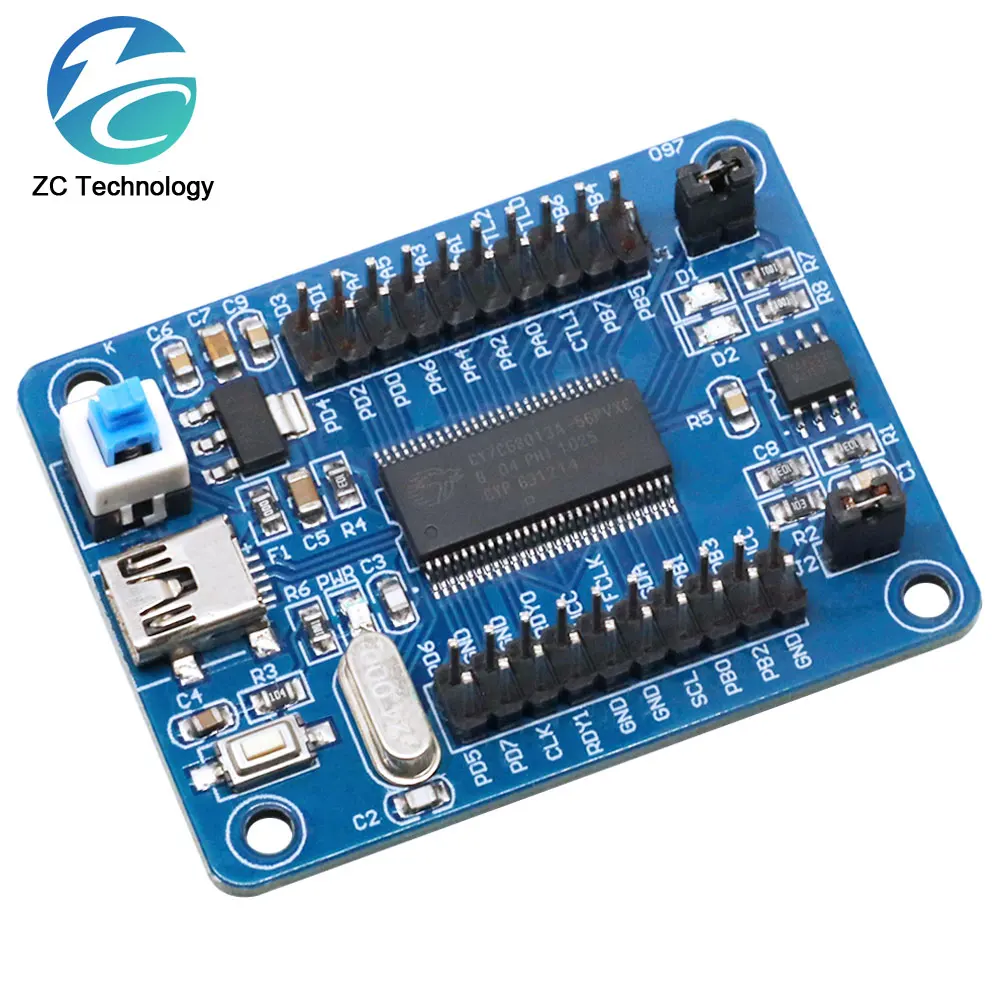 official IEZ-USB FX2LP CY7C68013A USB core board development board USB logic analyzer I2C serial and SPI high quality In stock