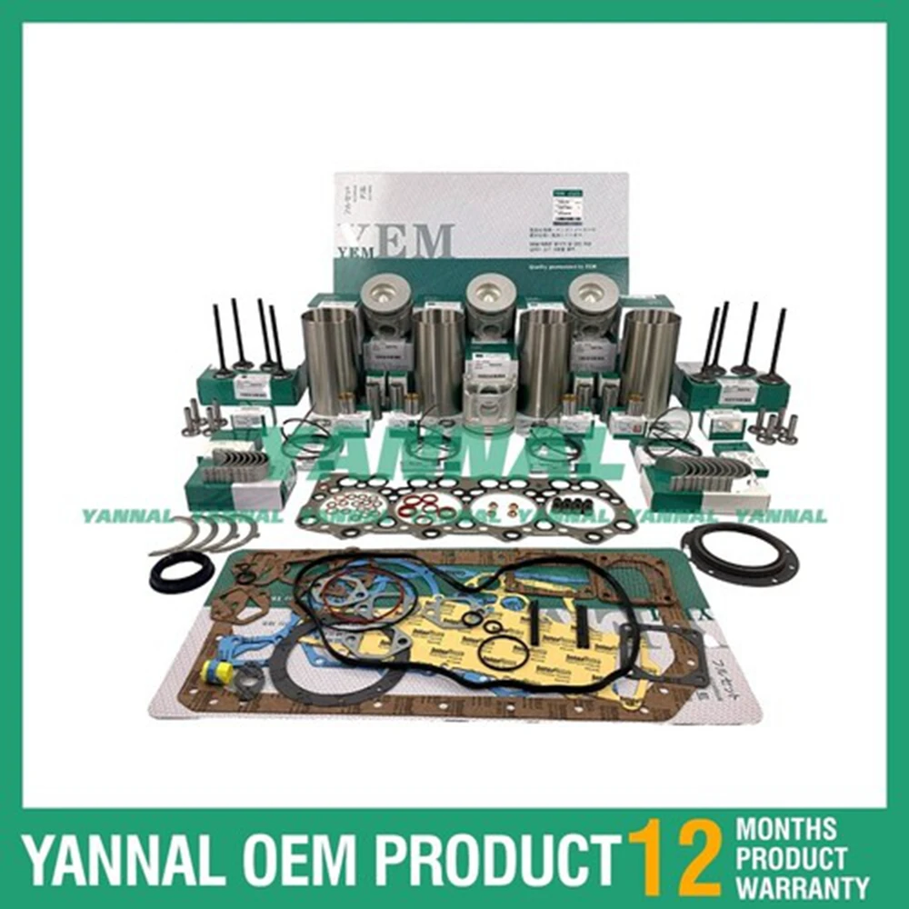 

For Mitsubishi 4D34T 3.9L Overhaul Rebuild Kit For Trucks Excavator