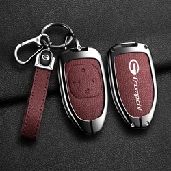 New Auto Leather Car Key Case Cover Shell For GAC New Energy Trumpchi Empow J11 J12 J13 J14 J15 J16 GS8 Fob Keychain Accessories