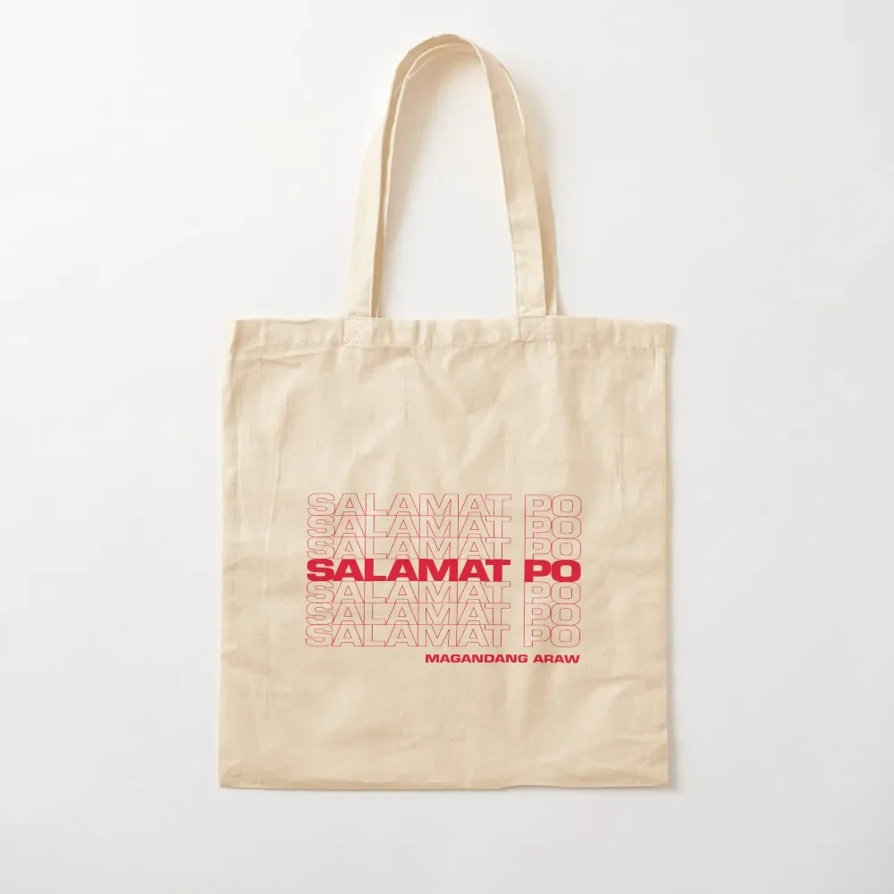 

Salamat Po - Filipino Tagalog Thank You Tote Bag canvas shopping bag Lady bags Tote Bag