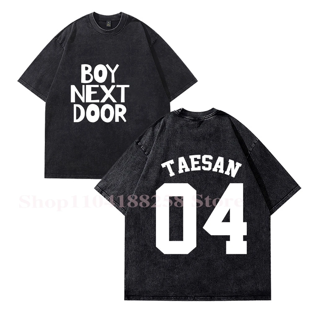 BOYNEXTDOOR Taesan T-shirts Women Men Cotton Wash Clothes Trend Casual Short Sleeve Top