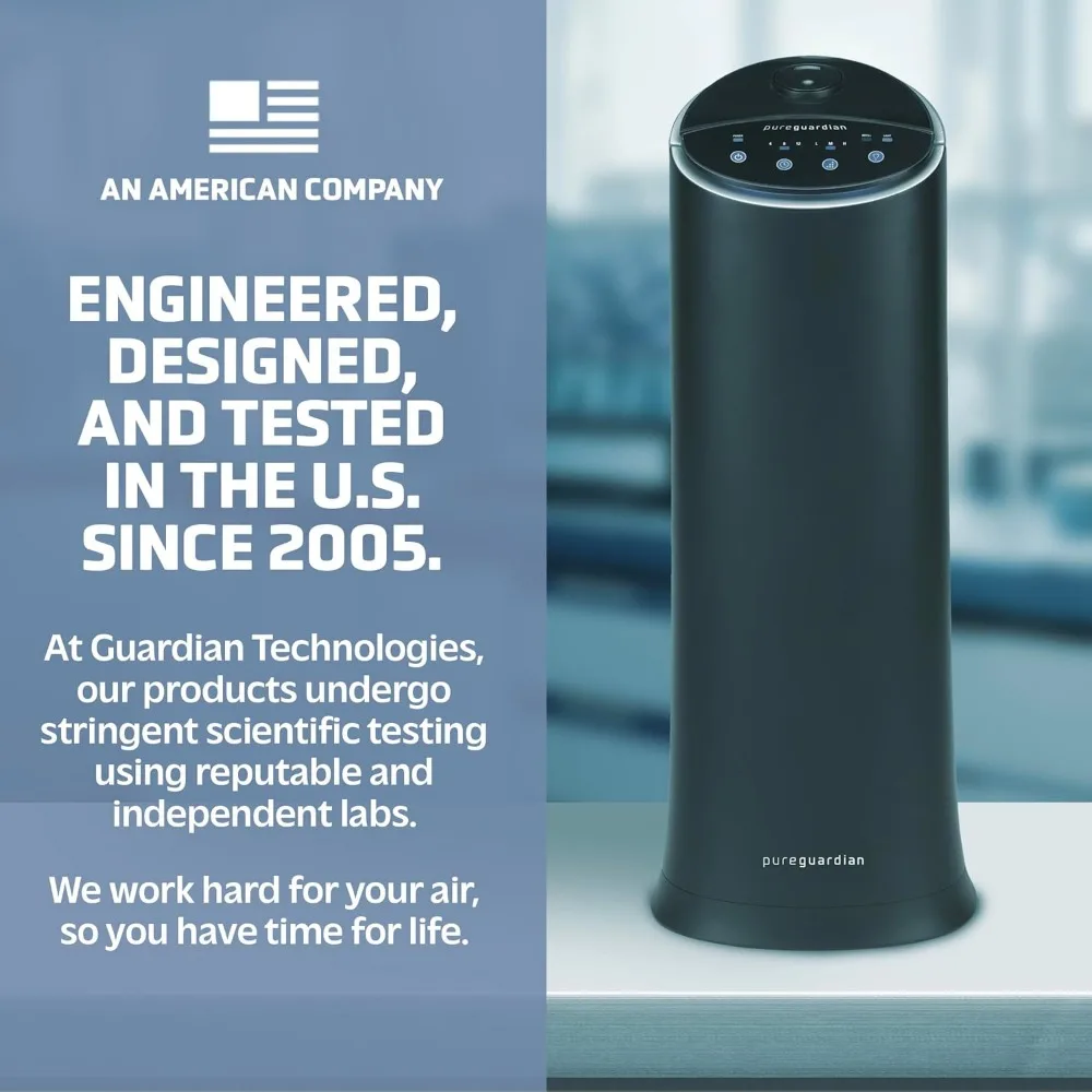 Ultrasonic Cool Mist Humidifier, 100 Hour Run Time, 1.5 Gallon Tank, 440 Sq. Ft. Coverage, Medium Rooms, Quiet,Filter Free,Black