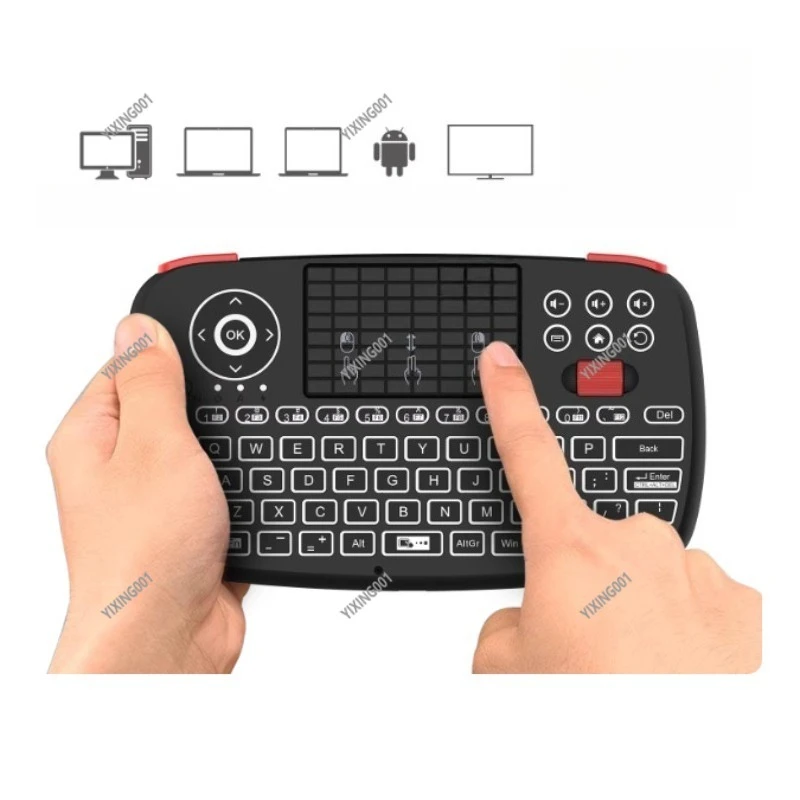 

2.4G & Bluetooth Mini Wireless Keyboard - Air Mouse with Touchpad, Dual-Mode Portable Keyboard for Smart Devices