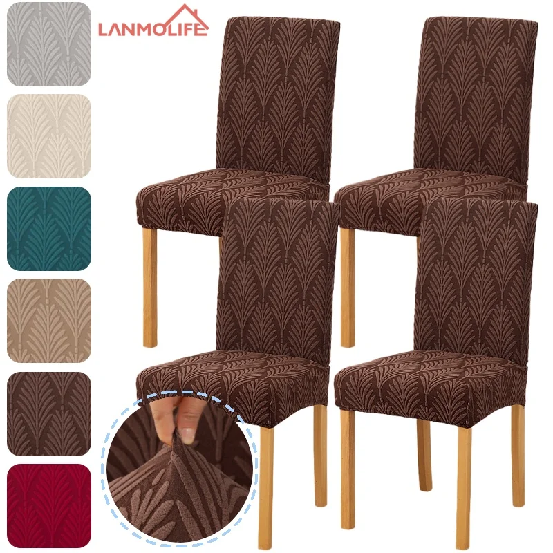 أغطية كراسي الطعام من قماش الجاكار، أغطية كراسي بارسونز سميكة قابلة للتمدد، واقي أثاث قابل للغسل في الغسالة لولائم حفلات الفندق